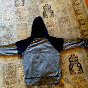 Girls Energy zone black print zip up jacket .   Size M 8.